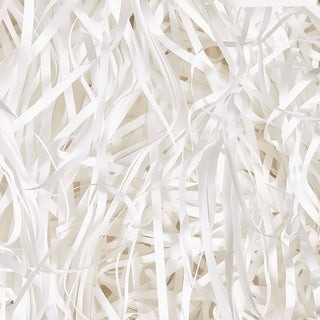 White shredded paper packaging filler